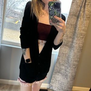 Forever 21 Black Cardigan Sweater